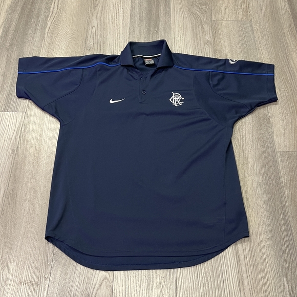 Vintage Nike Rangers 2001/2002 Training Football Polo Shirt Jersey Men's Size M - Picture 1 of 6